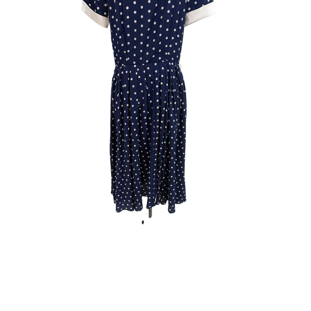 Unique Vintage x I Love Lucy Navy White Polka Dot Ricardo Swing Dress NWT Medium - Picture 10 of 14